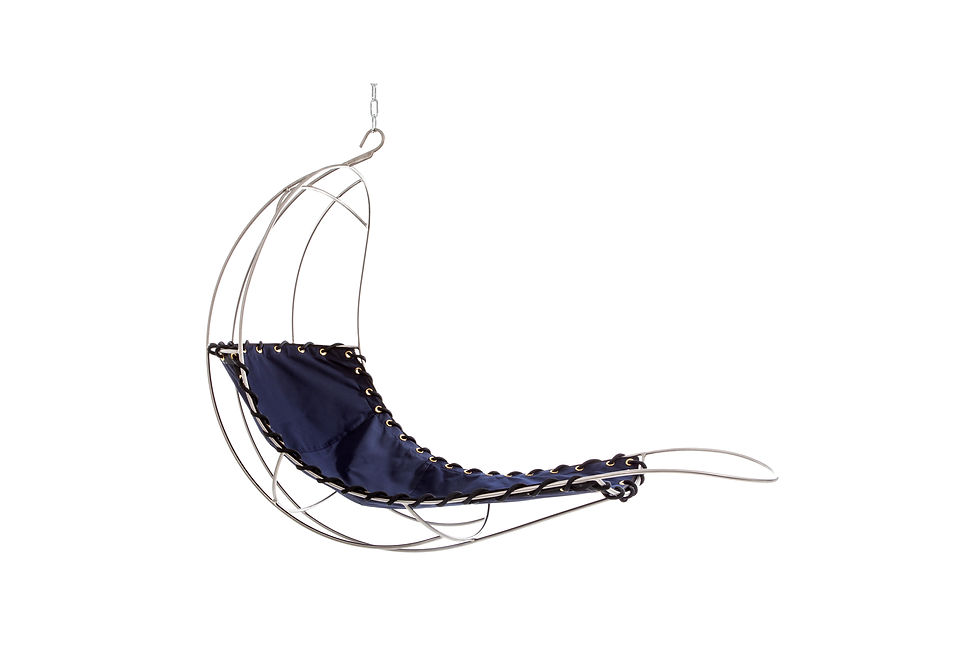 Thumbnail: Leaf Chair -  Brushed Stainless Steel Frame with Choice of Braid & Cover Colours