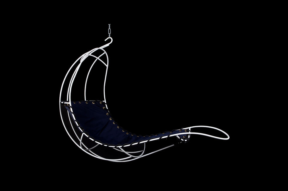 Thumbnail: Leaf Chair -  White Frame with Your Choice of Braid, Eyelets & Cover Colour