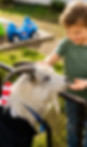 Children with our goats in the Tiny Traveling Troop