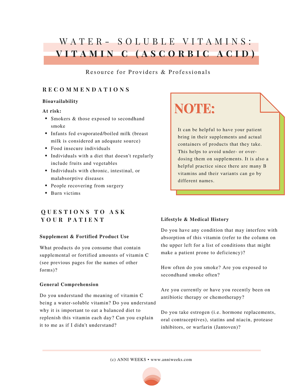 Thumbnail: Vitamin C (Ascorbic Acid) Professional Reference