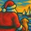 Thumbnail: Santa Dog - Holiday Greeting Card