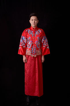 Ma Gua for Grooms | Traditional Chinese Wedding Costume | Jin Weddings Ma Gua for Grooms | Traditional Chinese Wedding Costume | Jin Weddings