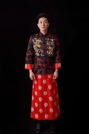 Ma Gua for Grooms | Traditional Chinese Wedding Costume | Jin Weddings Ma Gua for Grooms | Traditional Chinese Wedding Costume | Jin Weddings