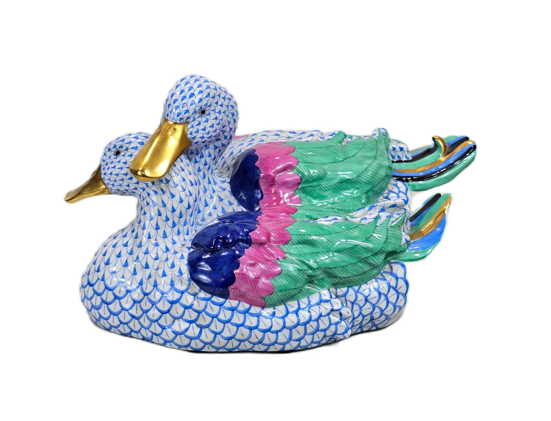 Escultura de grande dimensão "Dois Patos" Herend