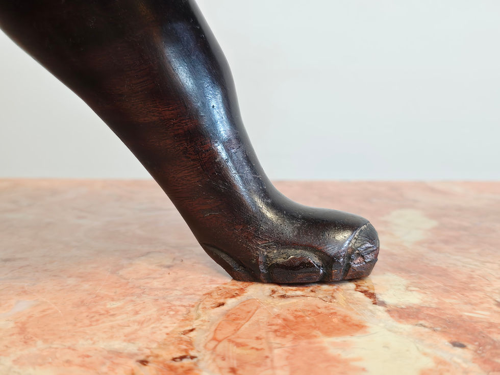 Miniatura: Grande Escultura de um Rinoceronte em madeira Exótica