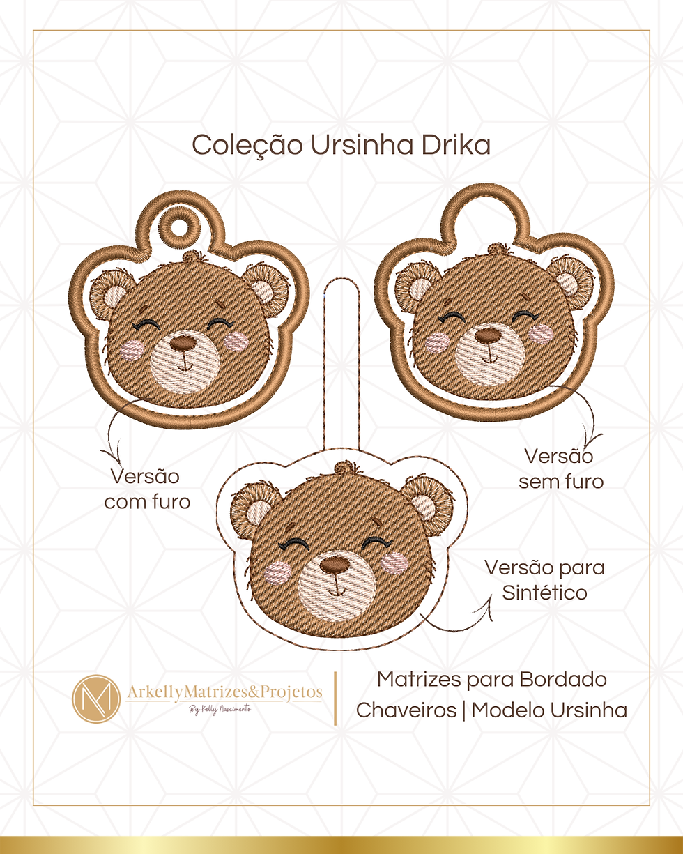 Miniatura: Matrizes de Bordado - Coleção Ursinha Drika
