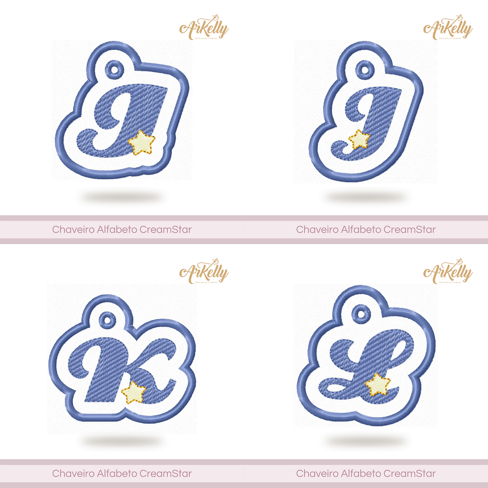 Miniatura: Chaveiros Alfabeto CreamStar