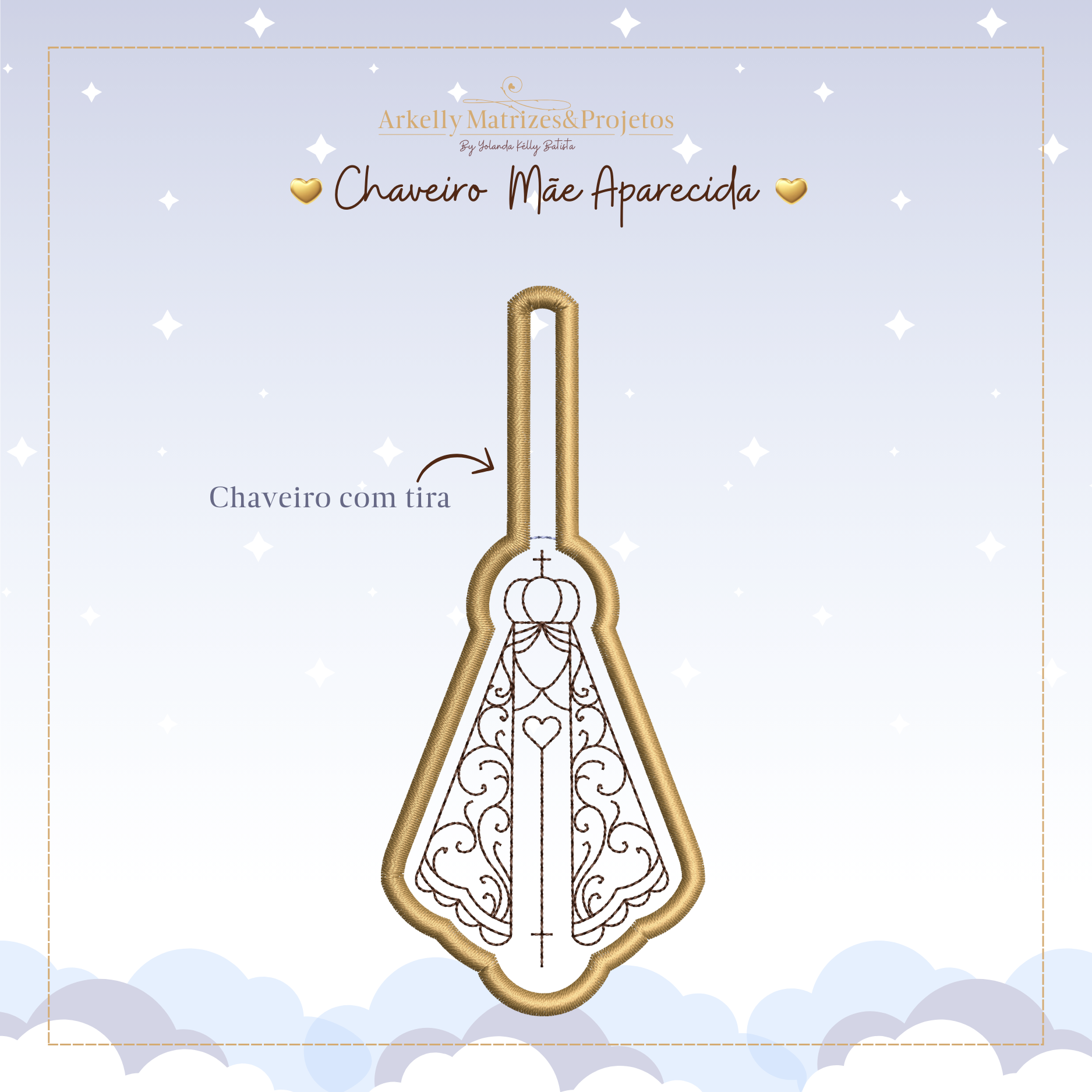 Chaveiro  Nossa Senhora com tira - Modelo 4