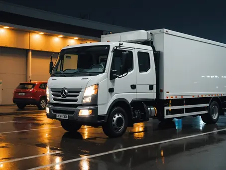 Nighttime Fleet Washing Service for Commercial Vehicles
