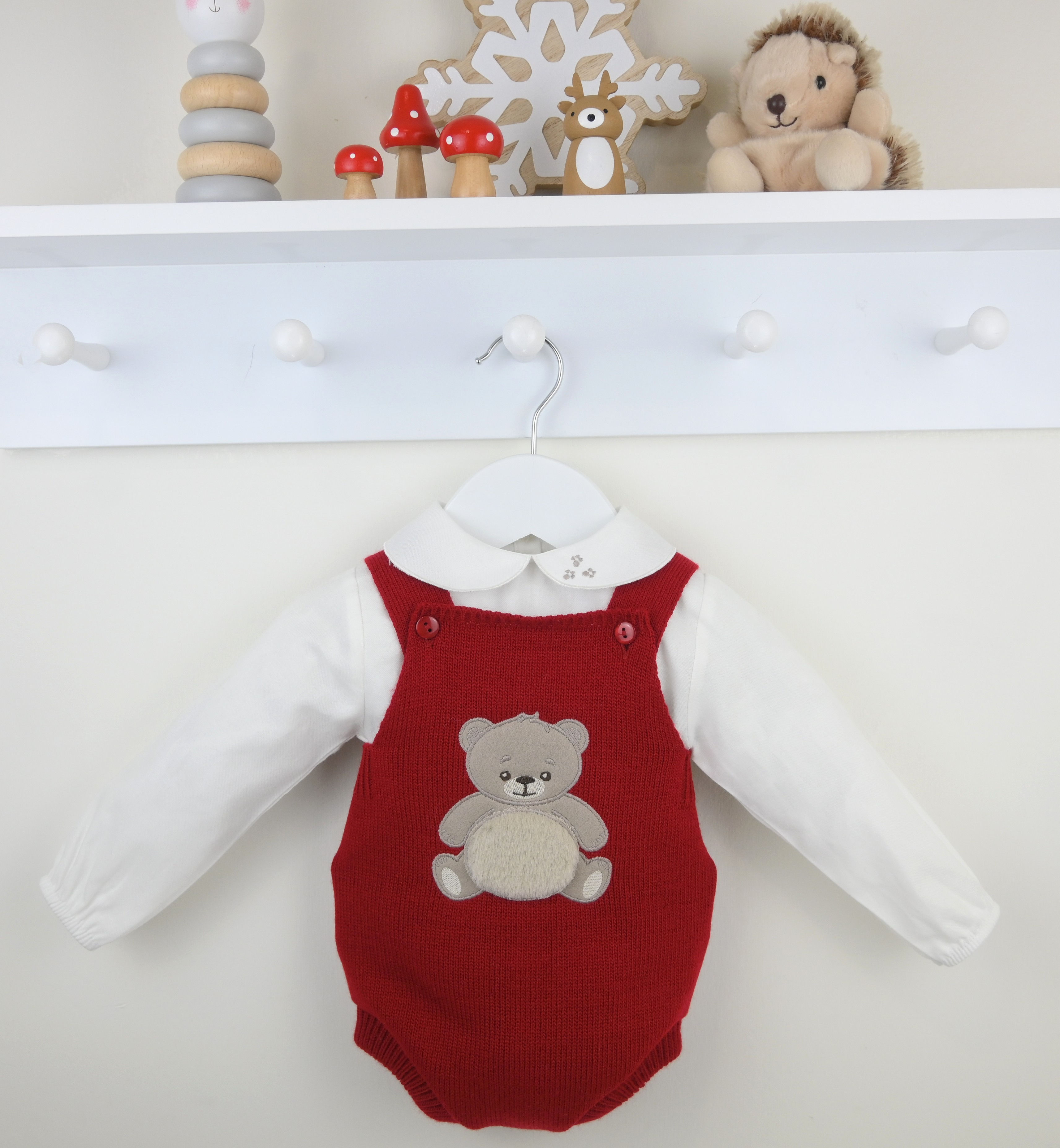 PEX Boys Teddy Outfit Red