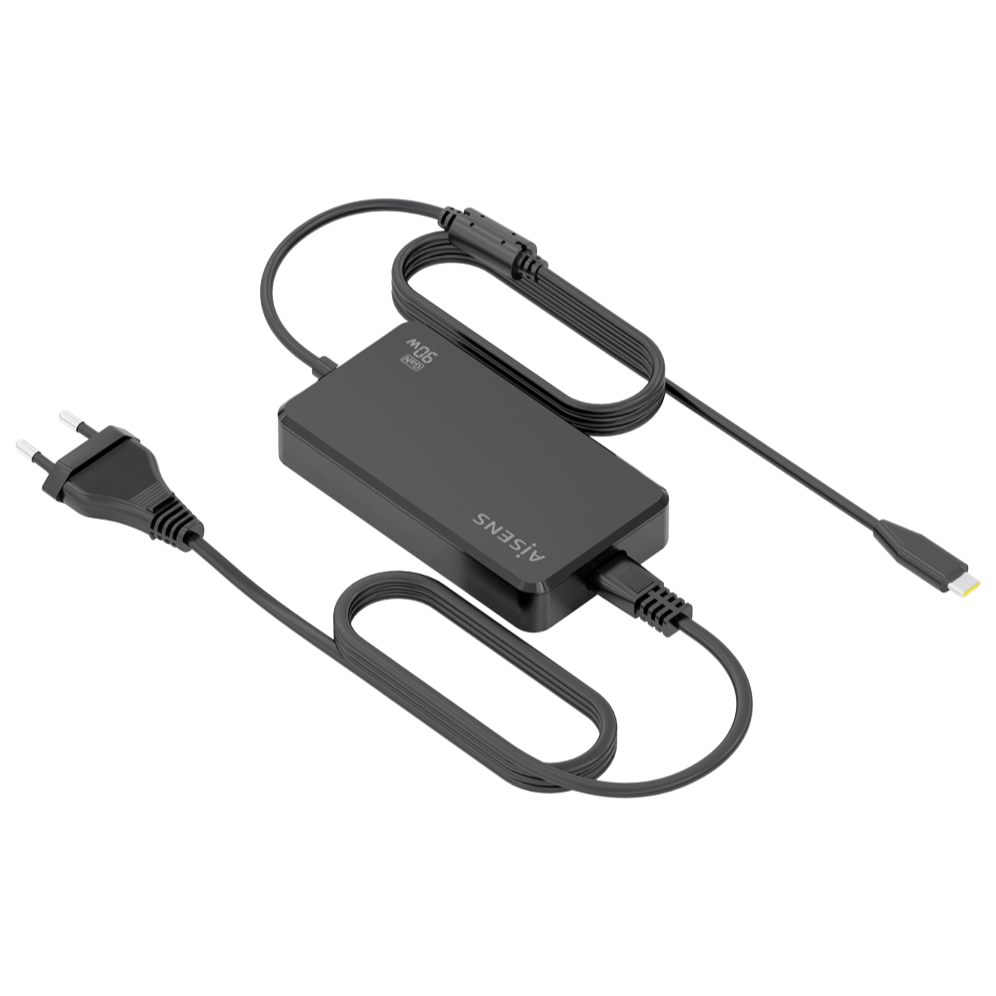 Carregador AISENS GaN USB-C 90W PD 3.0 com Cabo de 1,8 m
