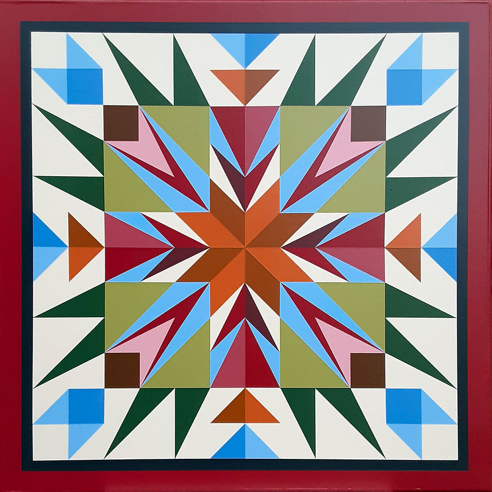 Thumbnail: Spirit barn quilt pattern product image in custom colors