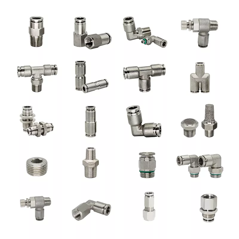 Stainless Steel Pushin Fittings and Sanitary Diaphragm Actuated Valves