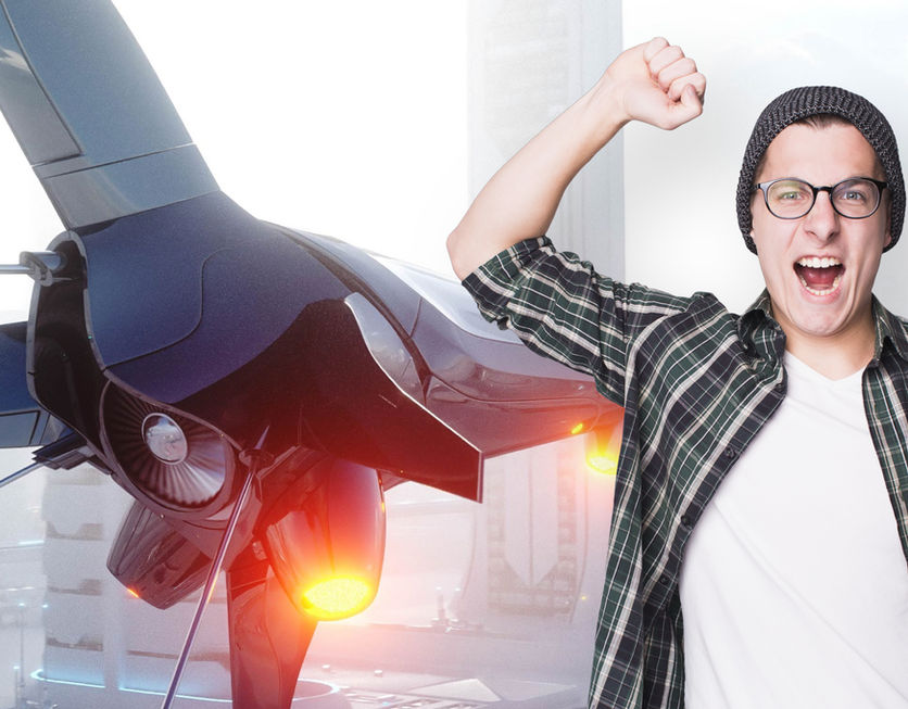 Excited Young Man Playing Video Games