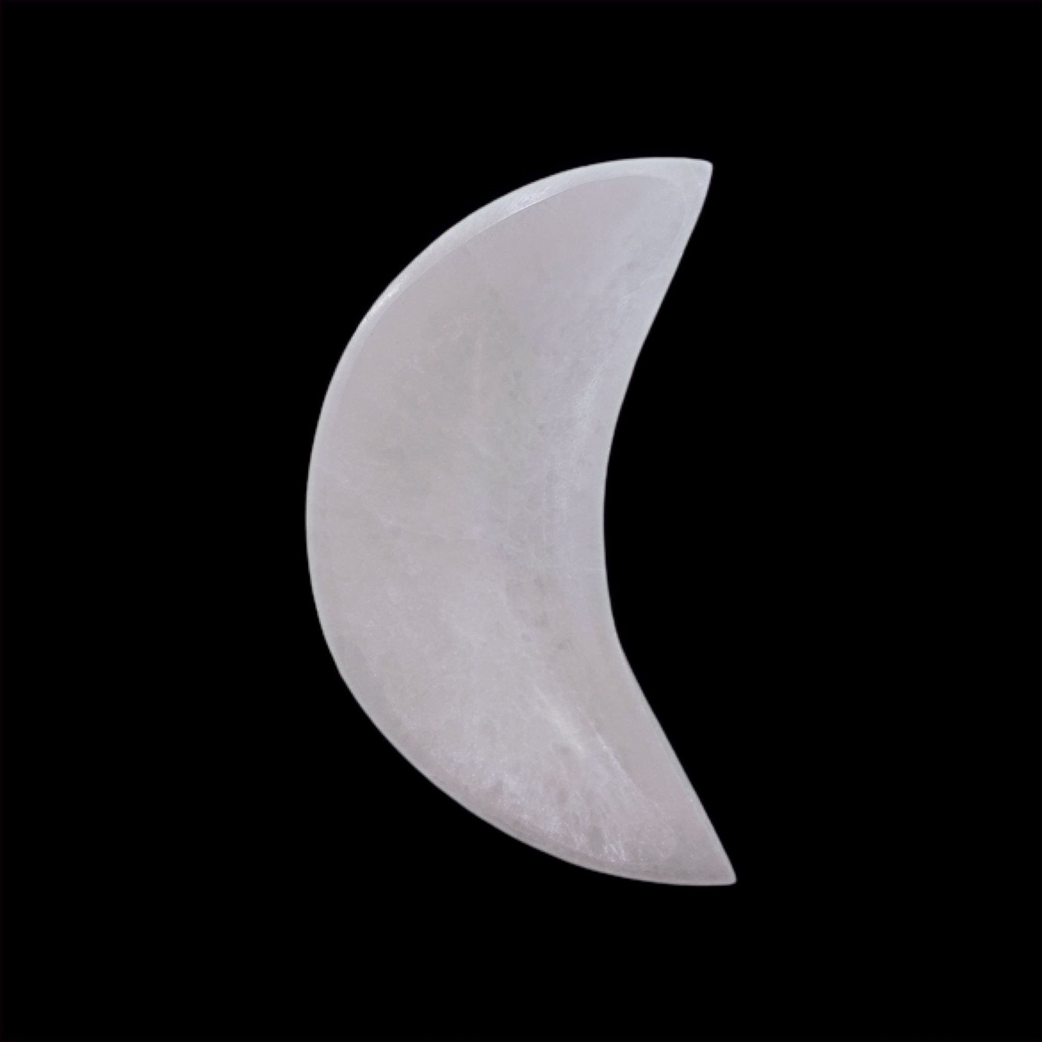 Selenite Moon Bowl ~ 14cm