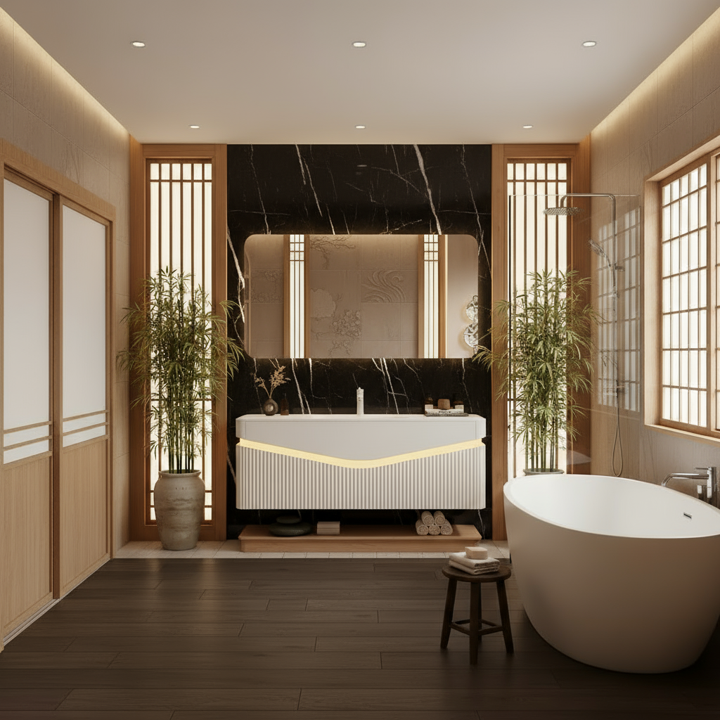 Nova 6052 - Tocador Moderno con Espejo LED 3 Tonos de Luz Decorativa