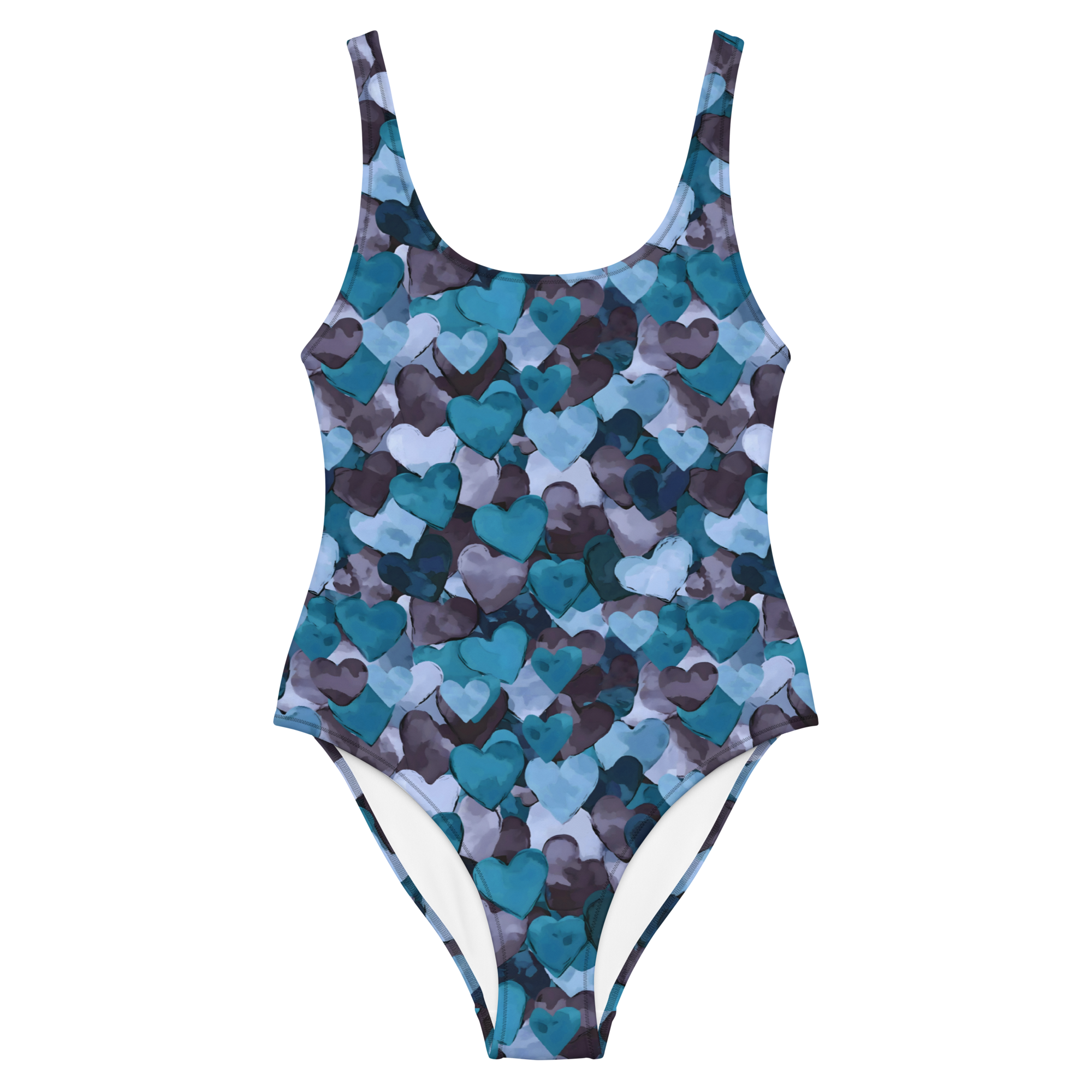Blue Hearts One-Piece Swimsuit