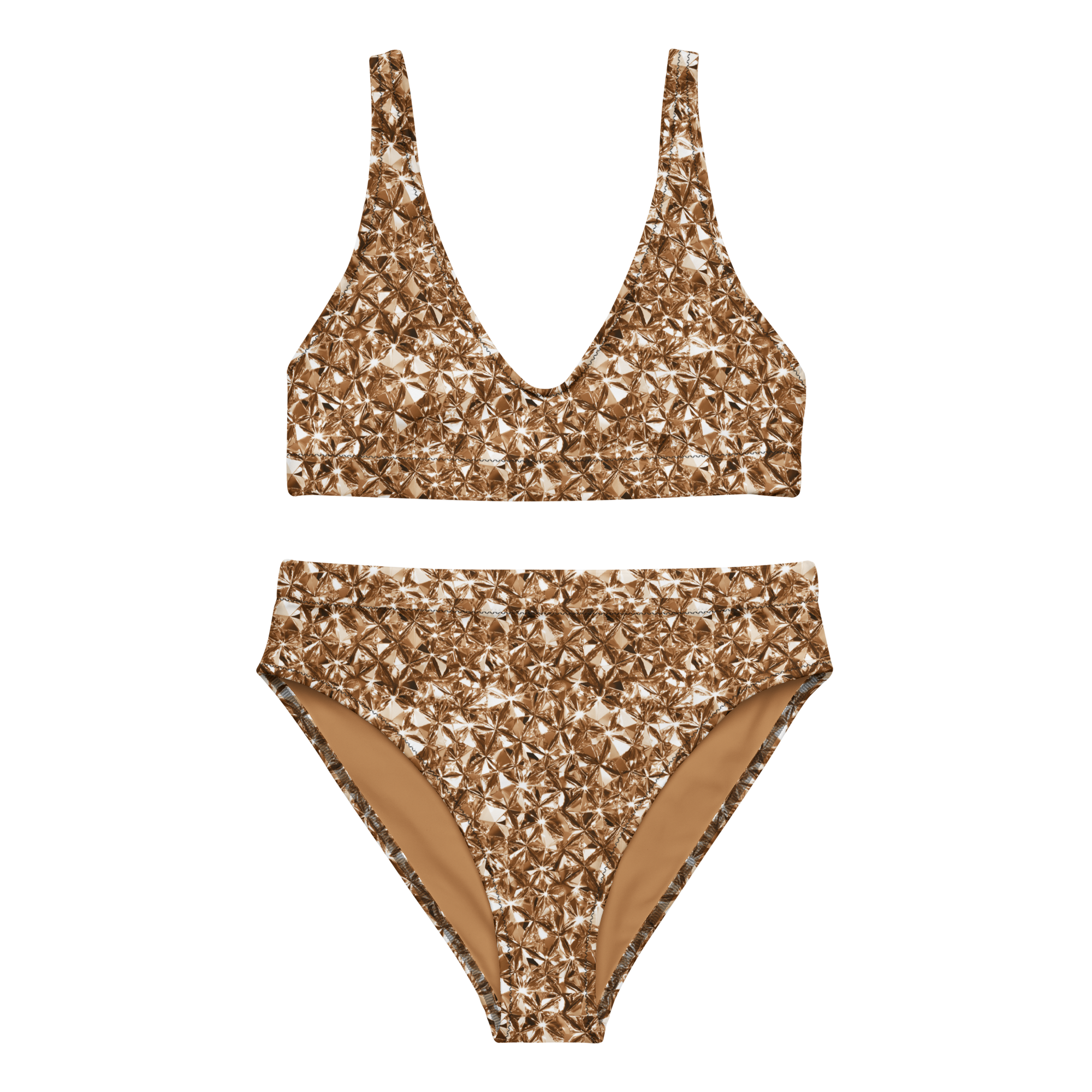 Bronze Diamond High-Waisted Bikini