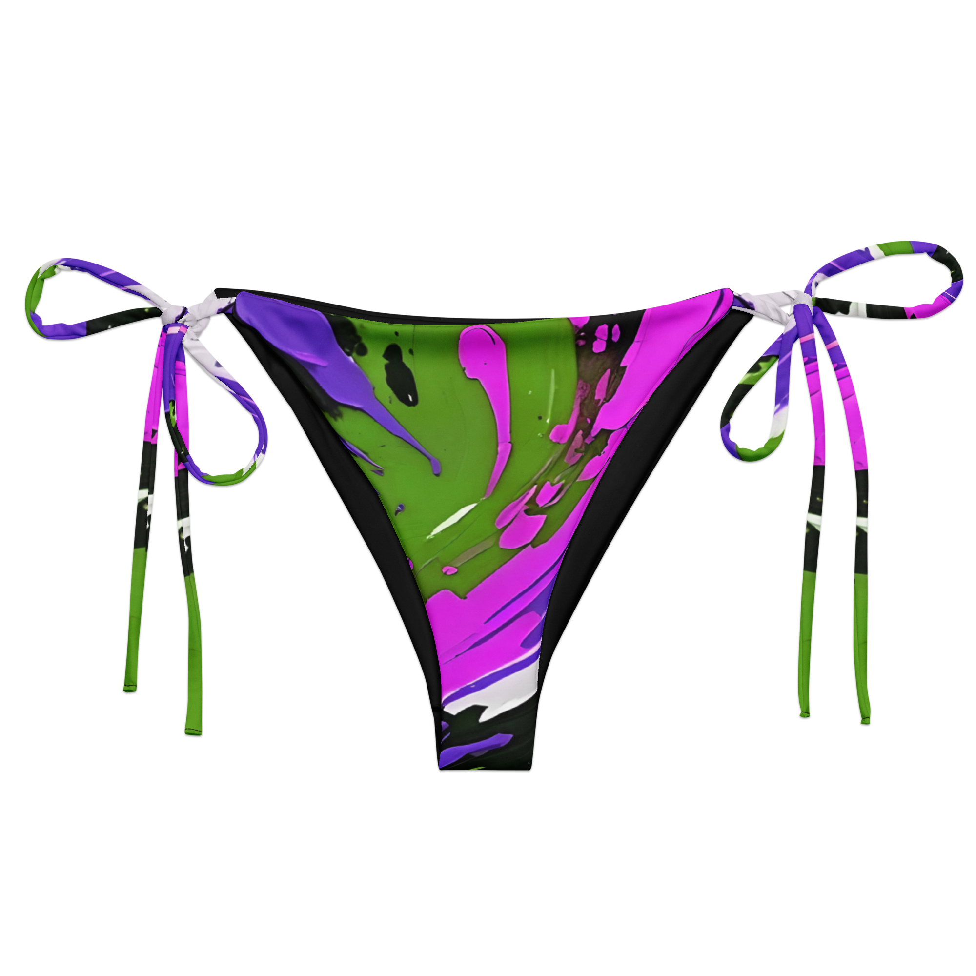 Purple Splash String Bikini Bottom