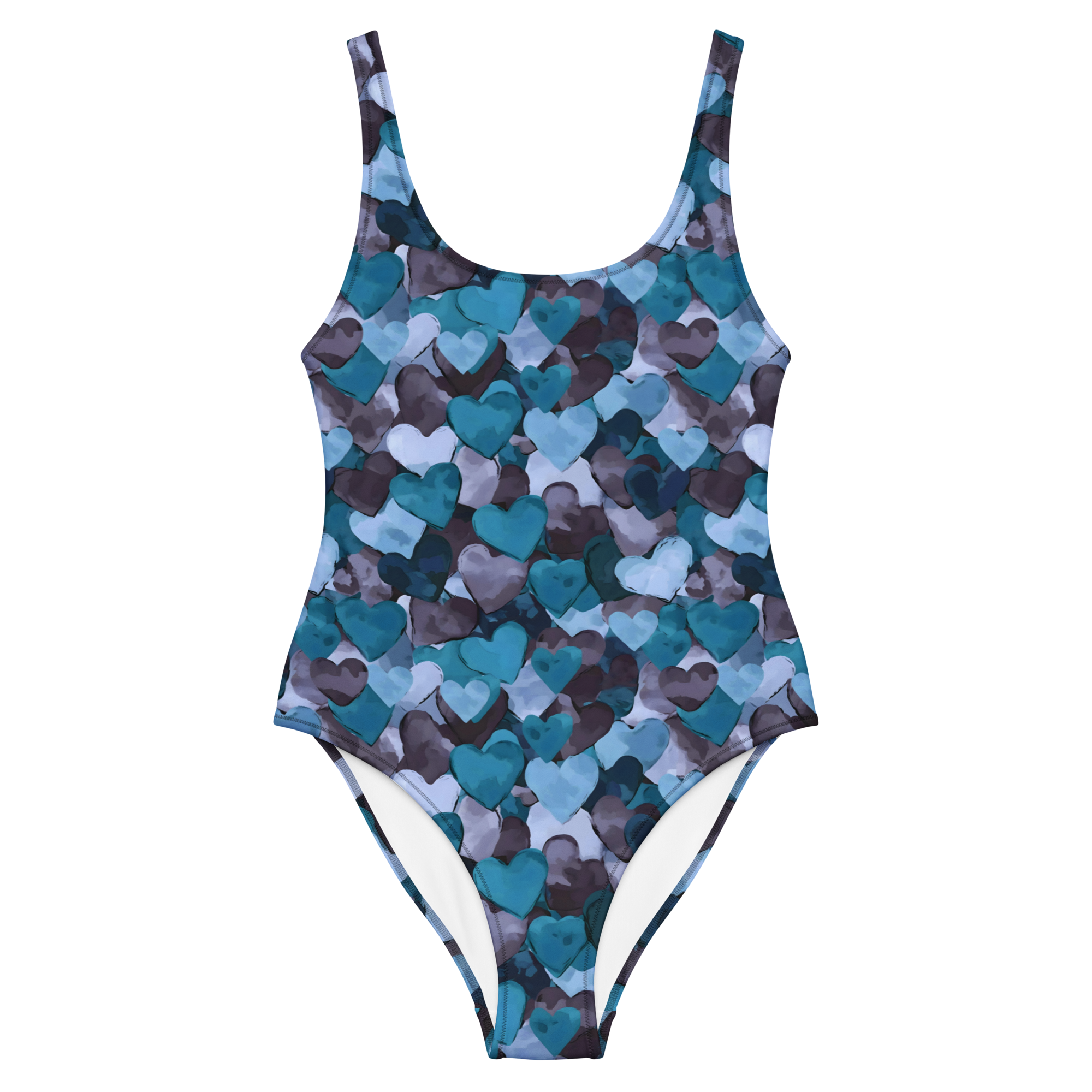 Blue Hearts One-Piece Swimsuit