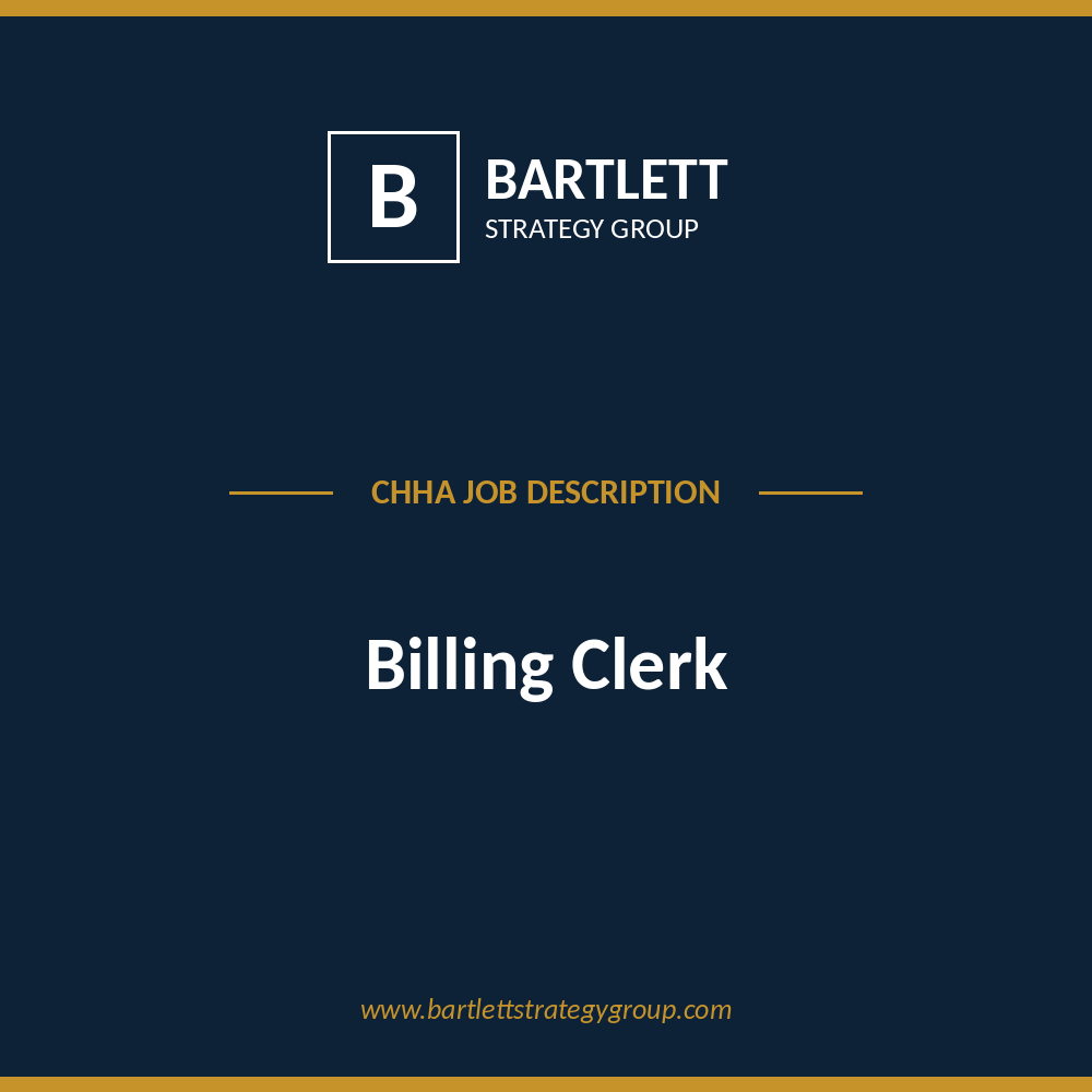 CHHA Job Description — Billing Clerk