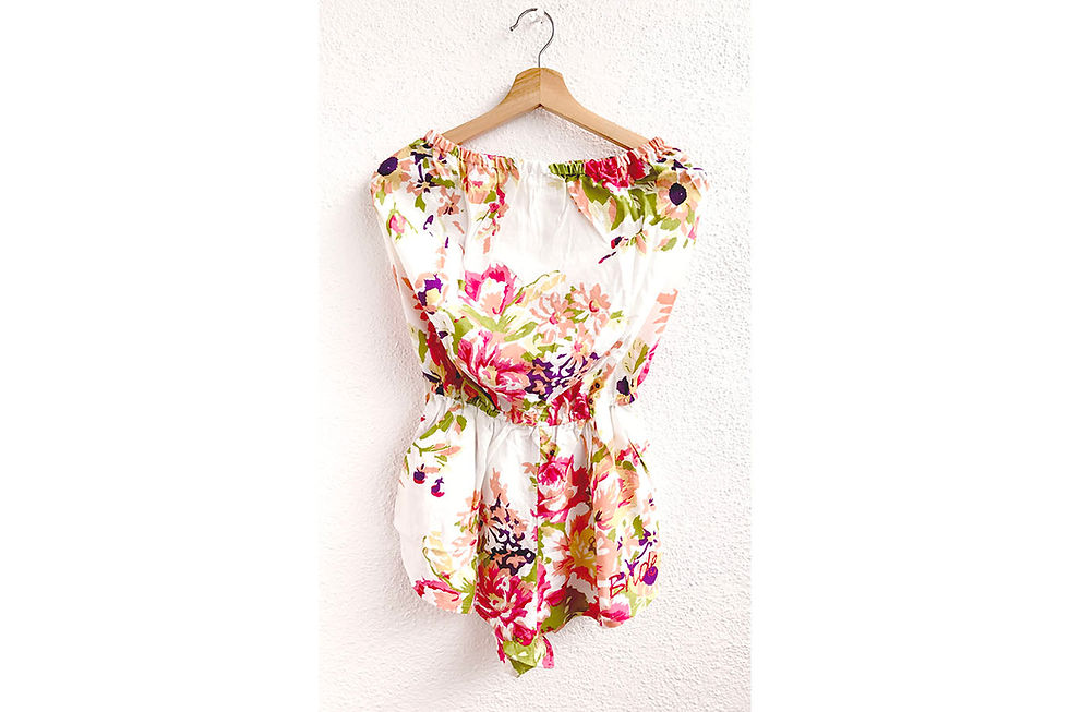 Thumbnail: Bridesmaid Rompers (Silk Satin/Floral)