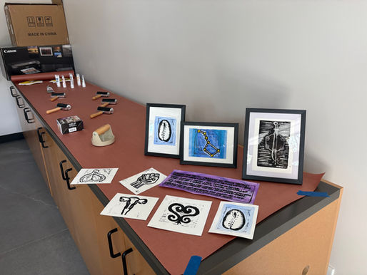 Linocut Workshop: Creativity Takes Shape at the HUB