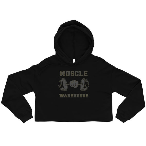 Muscle Warehouse Crop Top Hoodie