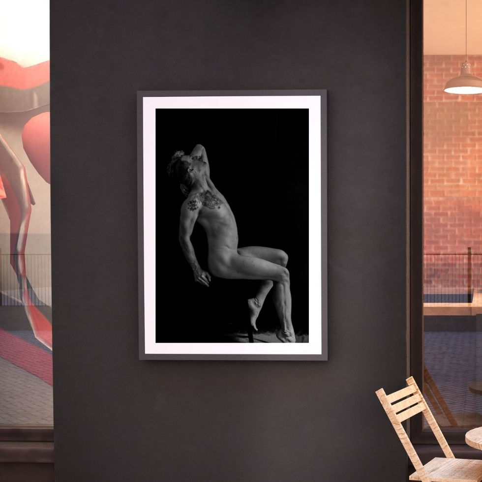 Red and Dark Brown Painting art Wall Frame Mockup Instagram post