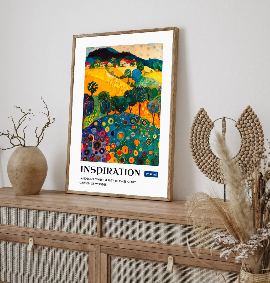 Klimt-Inspired Art with Encouraging Message and Divine Radiance