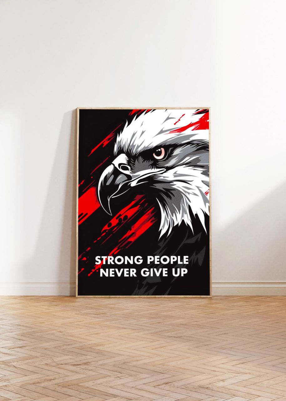 Thumbnail: Motivational Eagle Poster, Soar High with Inspiring Quotes, Office Decor