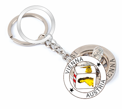 Vienna Heritage Treasures: Exclusive Metallic Keychain Memorabilia Crafted with