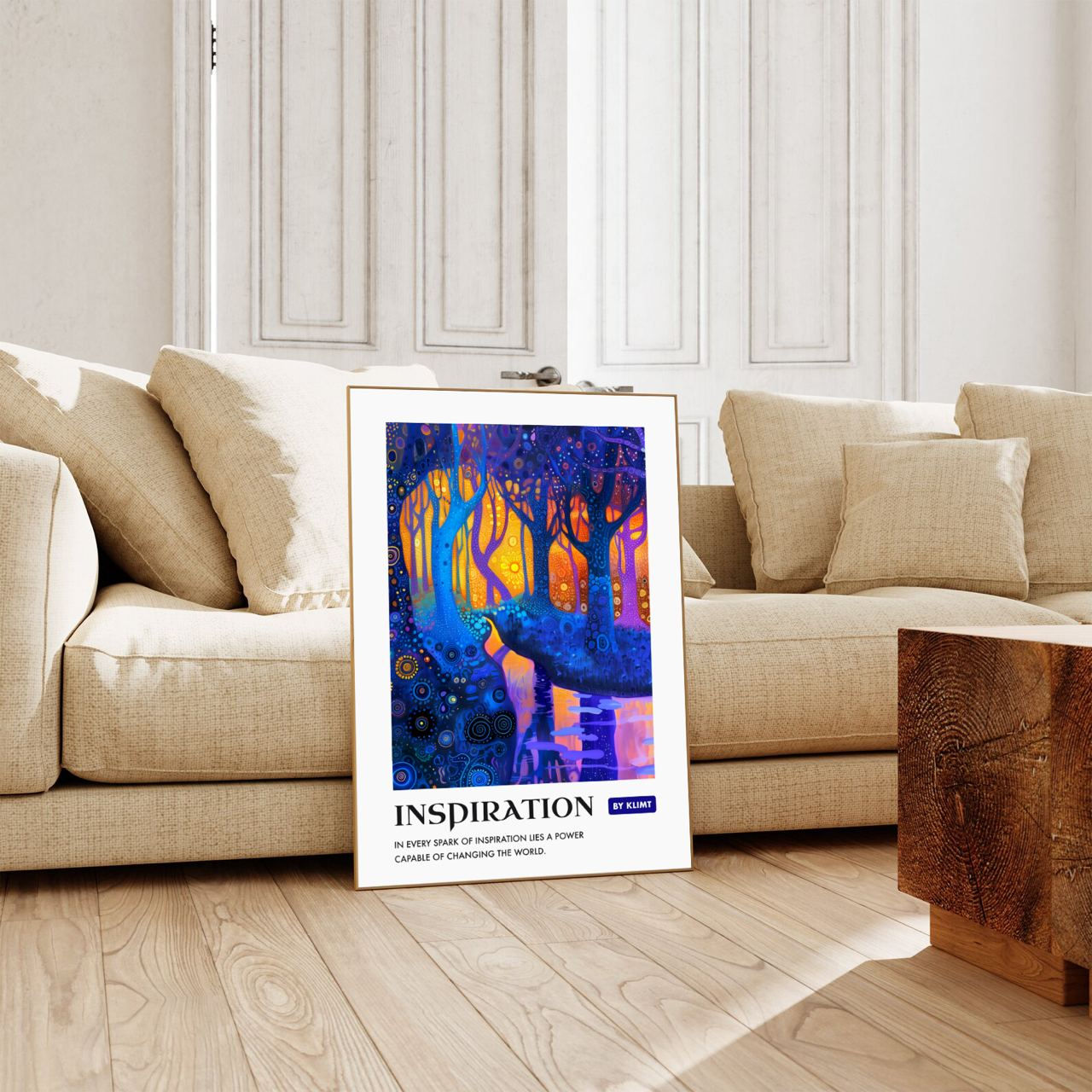 Enchanted Visions: Gustav Klimt Print with Motivational Insights for Trendy Wall