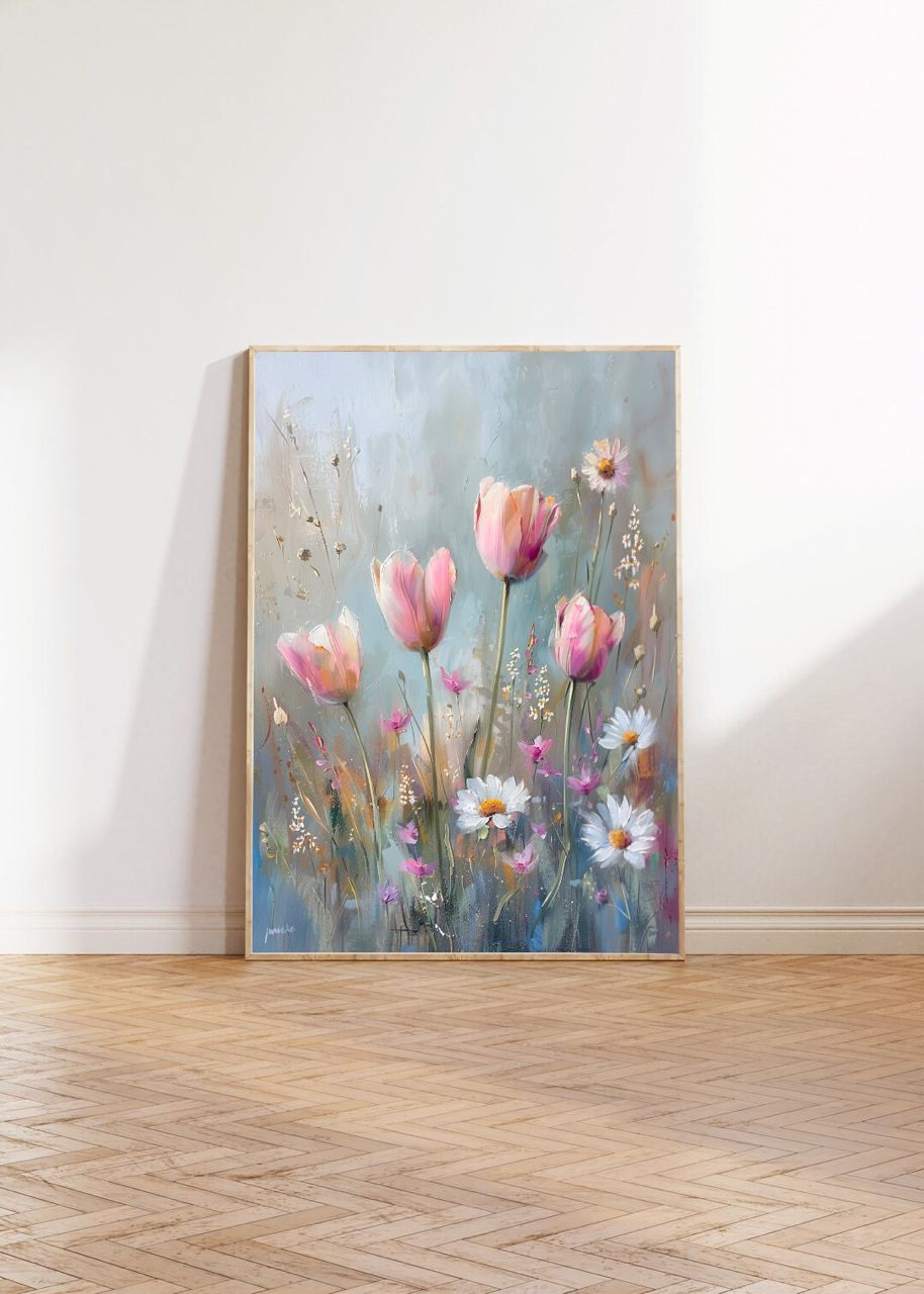 Thumbnail: Vintage poster, Botanical wall art, Mid century modern, Flower poster, Natur