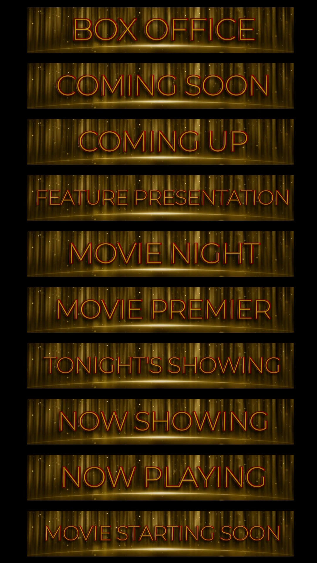 Gold Particles Top Video Banners 4K