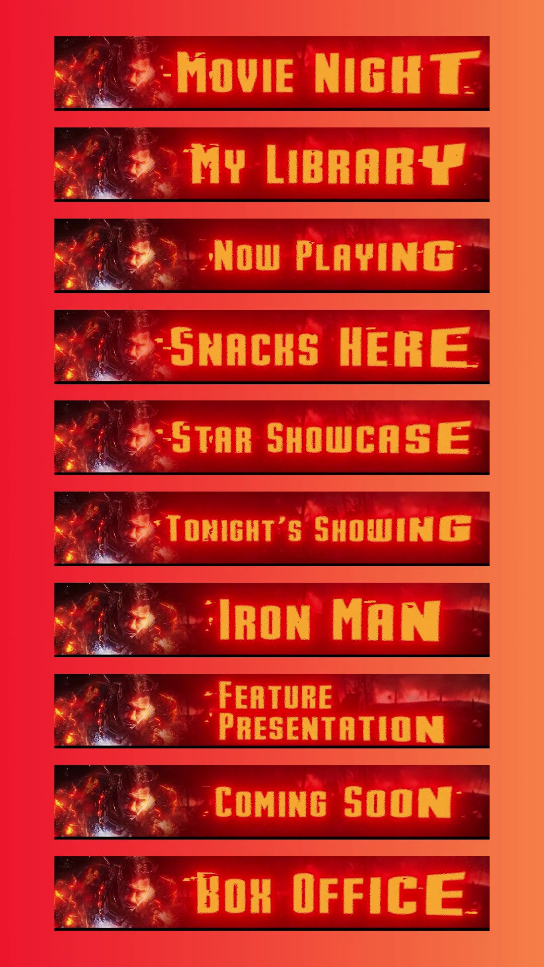 Live Top Movie Banners: Iron Man