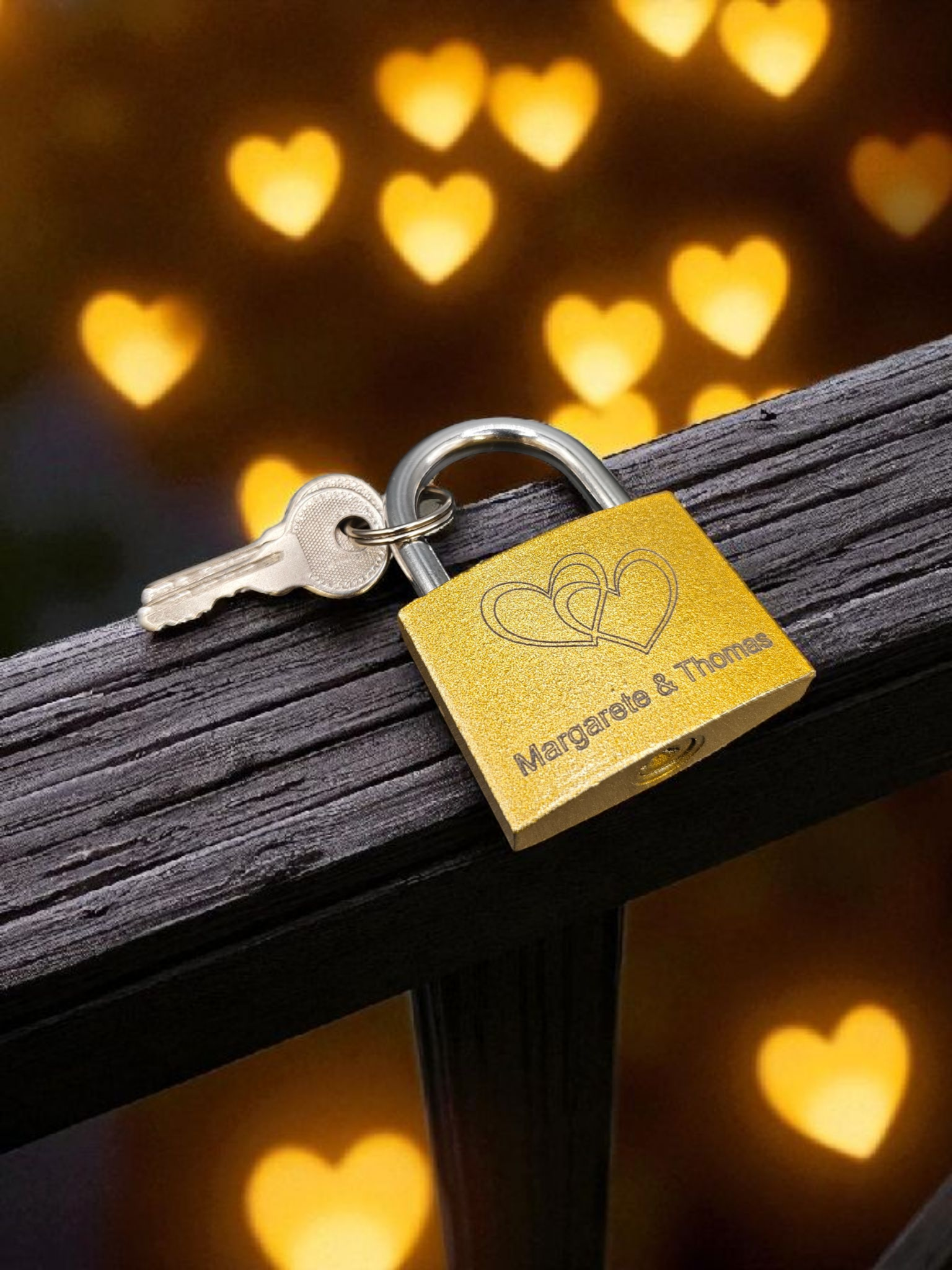 Liebesschloss (groß) mit individueller Gravur