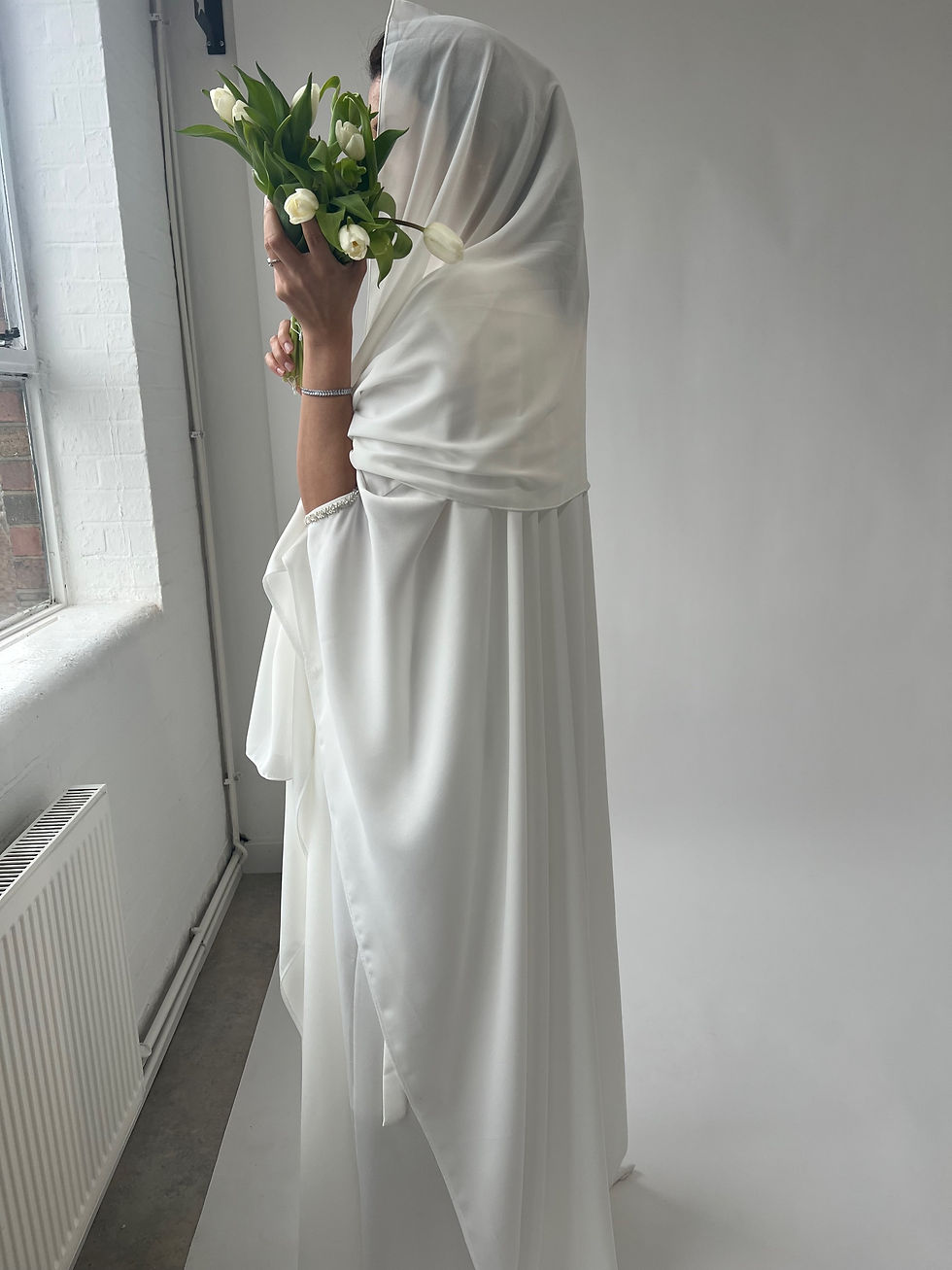 Thumbnail: Zayna Cape Abayah + Full Length Sleeve Slip Dress