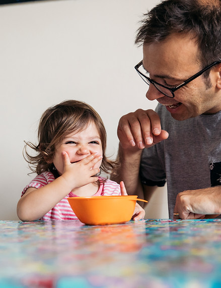 Happy Girl with Dad