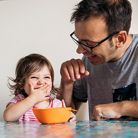 Happy Girl with Dad