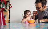 Happy Girl with Dad