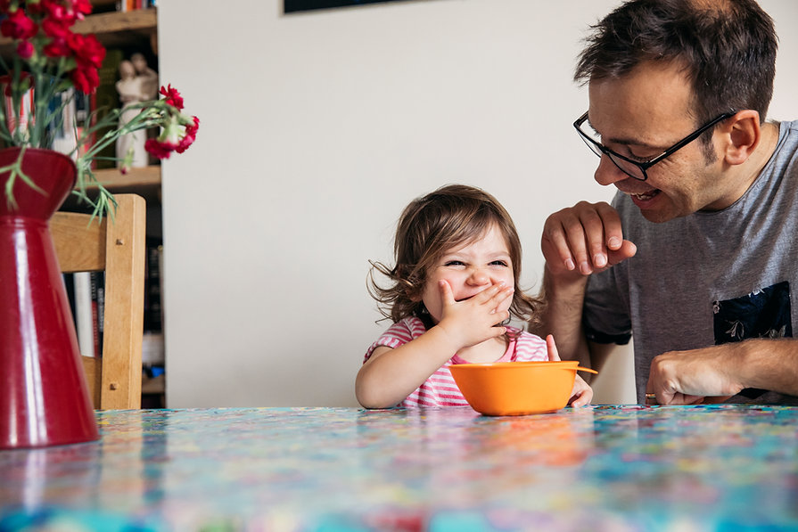 Happy Girl with Dad