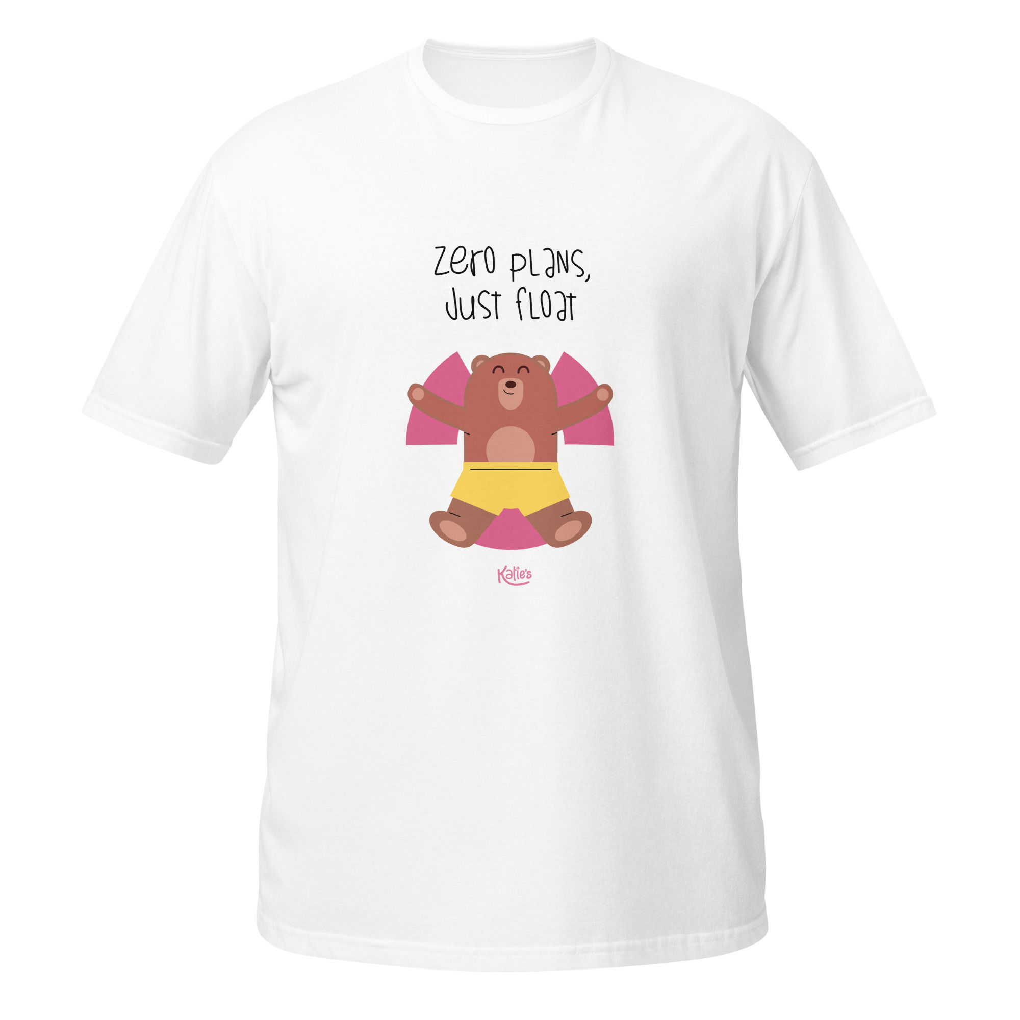 Camiseta unisex "Zero plans, just float"