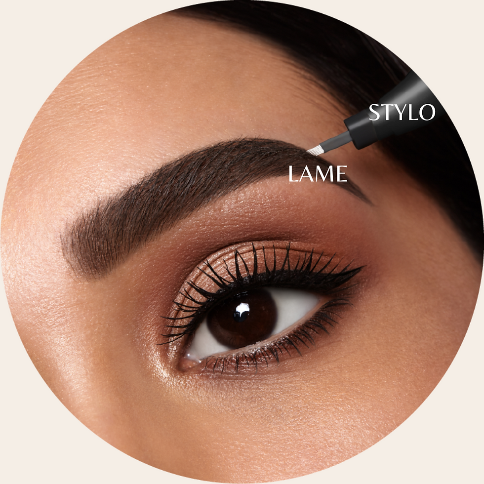 Méthode manuelle pour le maquillage permanent, effectué avec un stylo et une lame