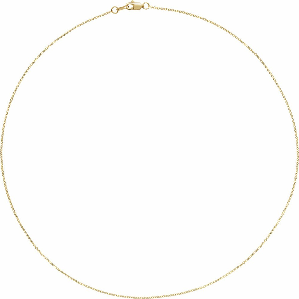 Thumbnail: 14K Yellow 1 mm Cable 18" Chain