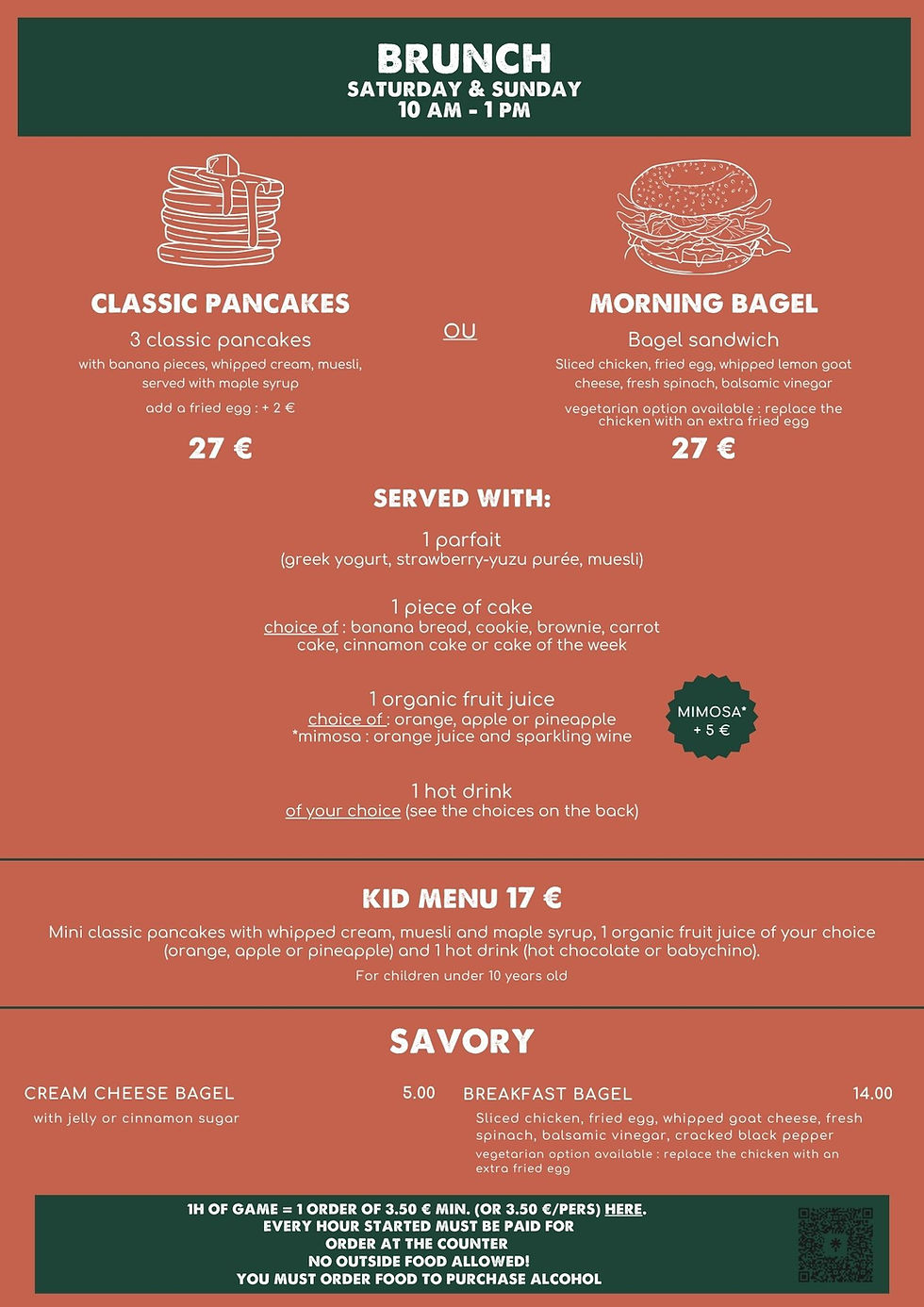 Menu Brunch Ete 2026 ENG
