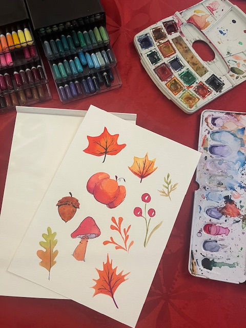 Atelier Aquarelle | Fleurs d'automne đ