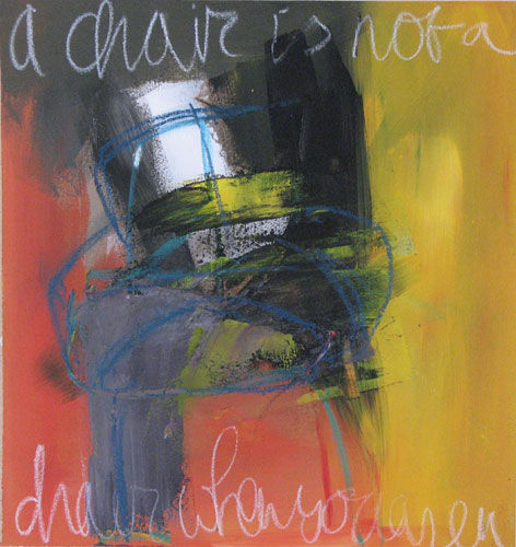More than a chair orange and blue