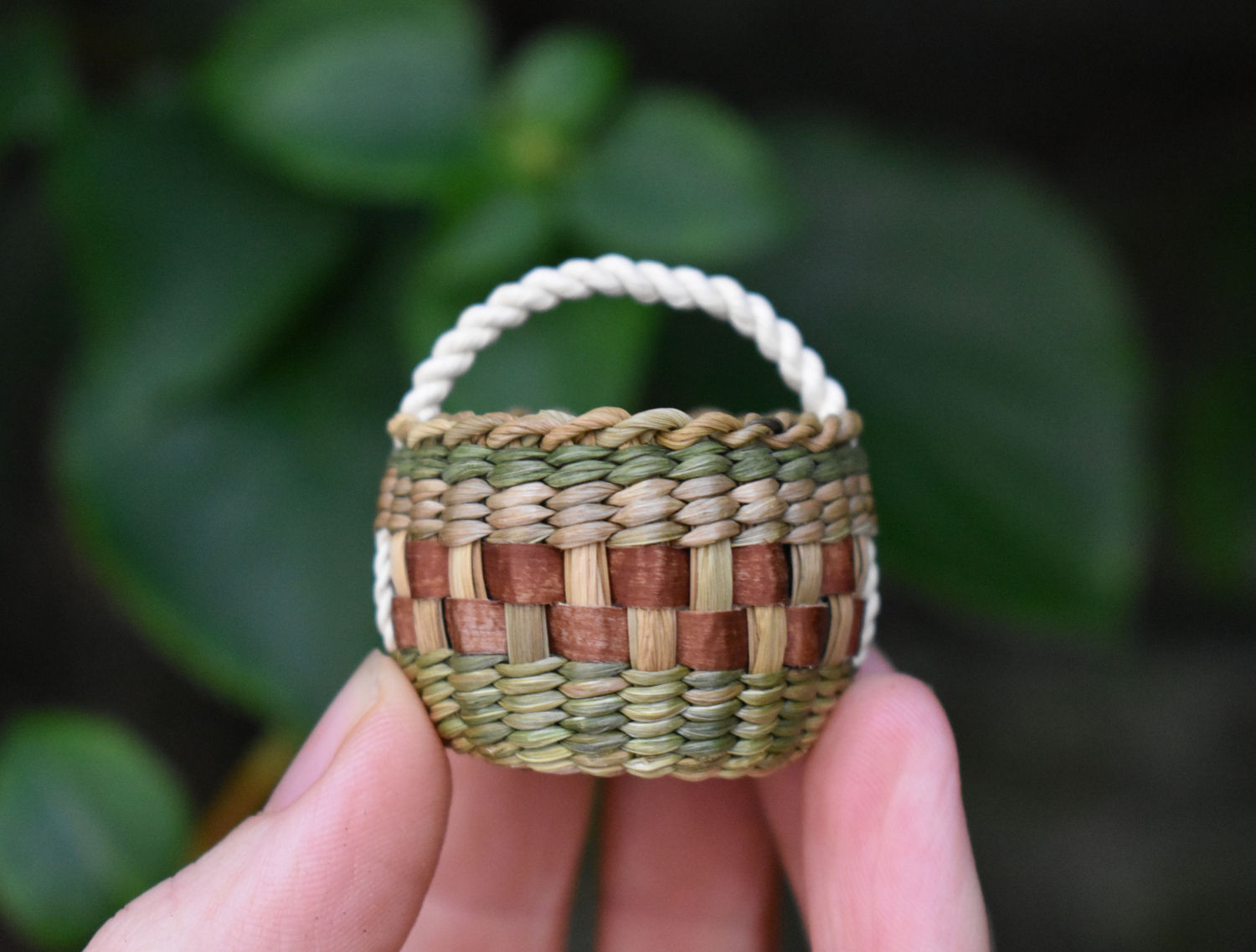 Tiny Chequered Basket