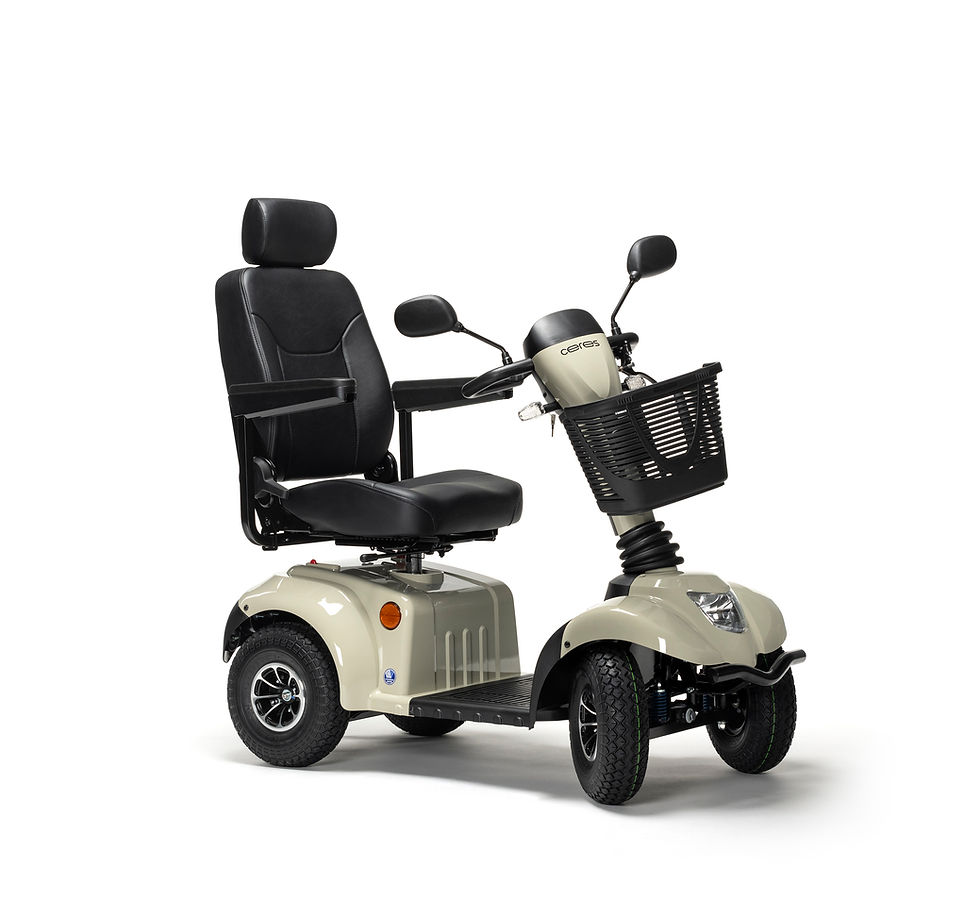 Vermeiren Ceres SE 15 km/h Light Ivory Komplettansicht Elektromobil Seniorenmobil
